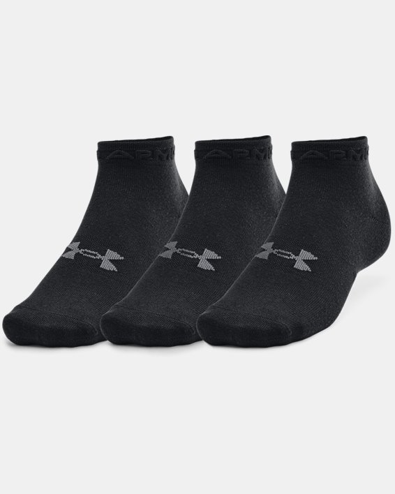 Unisex UA Essential Low Cut Socks 3-Pack in Black image number 0